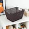 Simplify Medium Chocolate Rattan Storage Basket